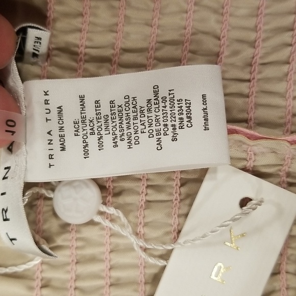 💕TRINA TURK💕 Baristo Short ~ Leatherette Desert Rose Pink 10 NWT - Picture 13 of 15